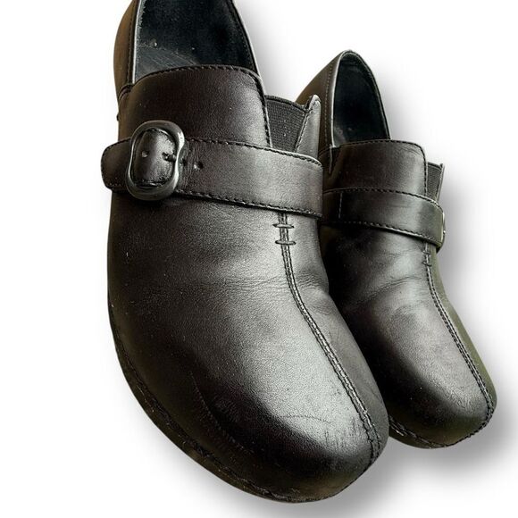 Dansko Tamara Black Leather Slip on Clog Mules Shoes EU 42 Women's size 11.5-12 - Picture 6 of 13